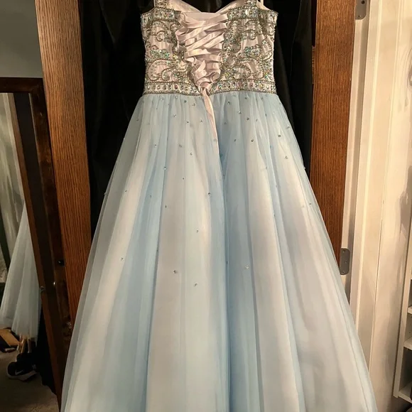 Tiffany Designs Light Blue Formal Kids Dress